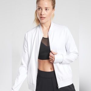 NWOT Athleta reversible bomber jacket size XS white